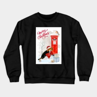 Beagle Puppy Merry Christmas Santa Dog Crewneck Sweatshirt